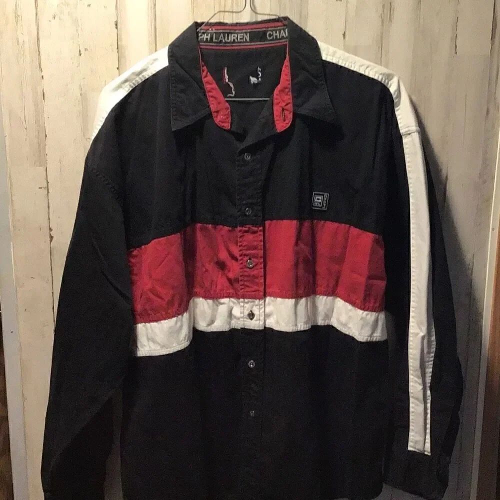 Vintage, button-down, CHAPS Ralph Lauren I believe 2X, see measurements in pictu
